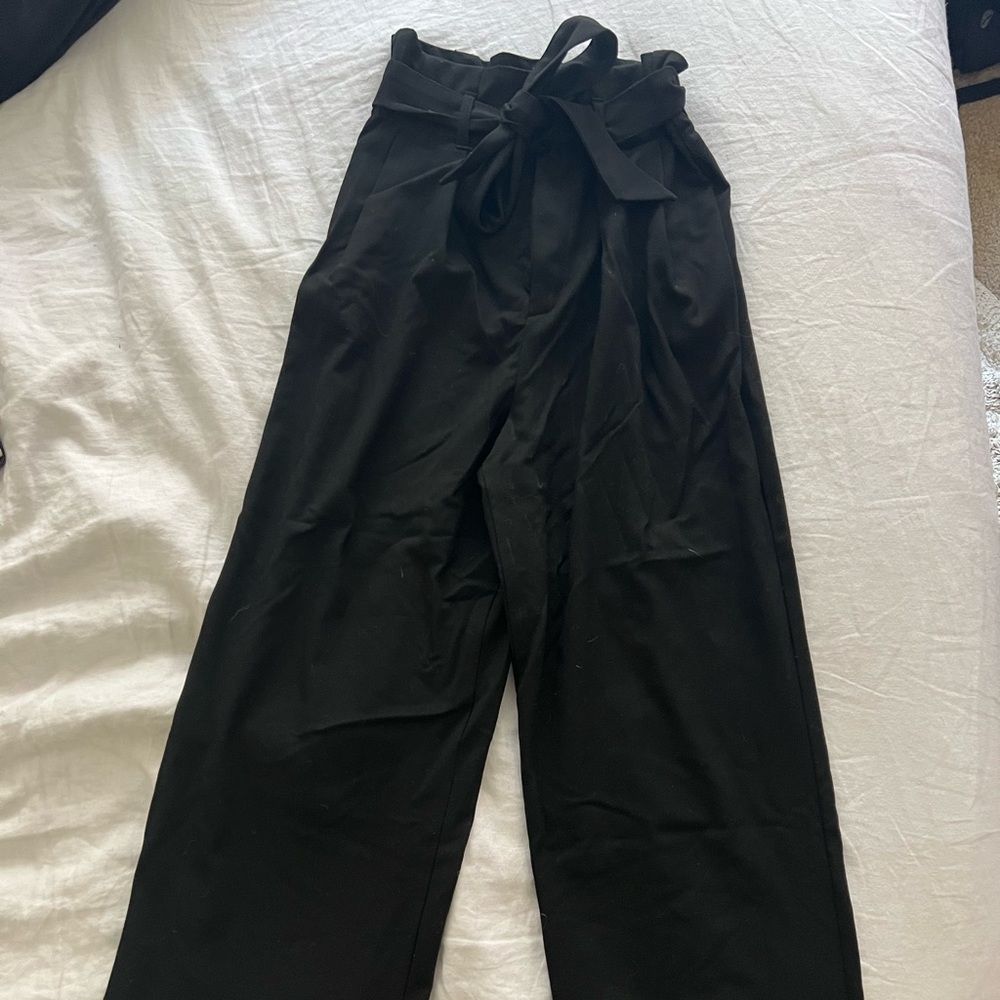 Zara Paperbag wide leg trousers